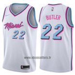 Maillot Miami Heat Jimmy Butler No 22 Ville 2019 Blanc