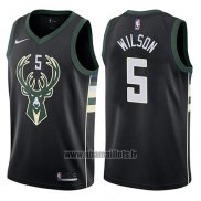 Maillot Milwaukee Bucks D.j. Wilson No 5 Statement 2017-18 Noir