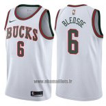 Maillot Milwaukee Bucks Eric Bledsoe No 6 Classic 2017-18 Blanc