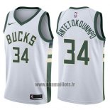 Maillot Milwaukee Bucks Giannis Antetokounmpo No 34 2017-18 Blanc2