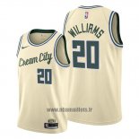 Maillot Milwaukee Bucks Marvin Williams No 20 Ville 2019-20 Crema