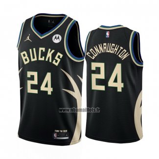 Maillot Milwaukee Bucks Pat Connaughton NO 24 Statement 2022-23 Noir