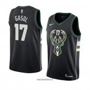 Maillot Milwaukee Bucks Pau Gasol No 17 Statement 2018 Noir