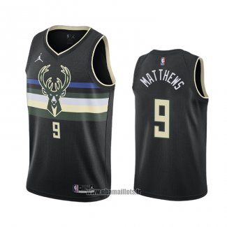 Maillot Milwaukee Bucks Wesley Matthews No 9 Statement 2020-21 Noir