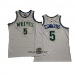 Maillot Minnesota Timberwolves Anthony Edwards NO 5 Mitchell & Ness 2023-24 Blanc