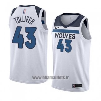 Maillot Minnesota Timberwolves Anthony Tolliver No 43 Association 2018 Blanc