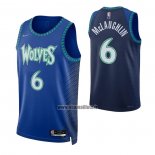 Maillot Minnesota Timberwolves Jordan Mclaughlin NO 6 Ville 2021-22 Bleu