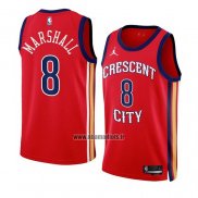 Maillot New Orleans Pelicans Naji Marshall NO 8 Statement 2023-24 Rouge