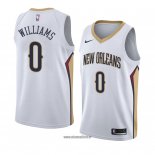Maillot New Orleans Pelicans Troy Williams No 0 Association 2018 Blanc