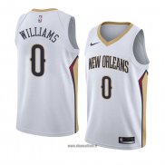 Maillot New Orleans Pelicans Troy Williams No 0 Association 2018 Blanc