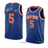 Maillot New York Knicks Dennis Smith Jr. No 5 Icon 2018 Bleu