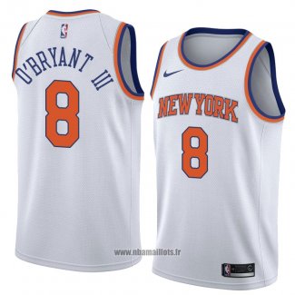 Maillot New York Knicks Johnny O'bryant Iii No 8 Statement 2018 Blanc