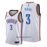 Maillot Oklahoma City Thunder Chris Paul No 3 Association Blanc