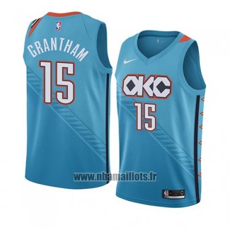 Maillot Oklahoma City Thunder Donte Grantham No 15 Ville 2018-19 Bleu