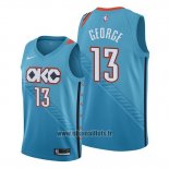 Maillot Oklahoma City Thunder Paul George No 13 Ville Edition Bleu