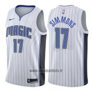 Maillot Orlando Magic Jonathon Simmons No 17 Association 2017-18 Blanc