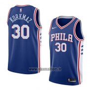 Maillot Philadelphia 76ers Furkan Korkmaz No 30 Icon 2018 Bleu