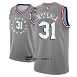 Maillot Philadelphia 76ers Mike Muscala No 31 Ville 2018-19 Gris