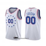 Maillot Philadelphia 76ers Personnalise Earned Blanc