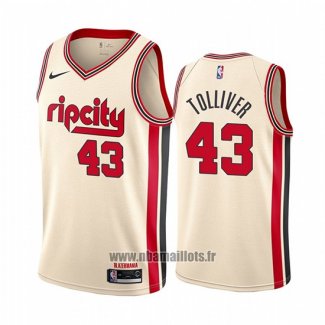 Maillot Portland Trail Blazers Anthony Tolliver No 43 Ville Crema