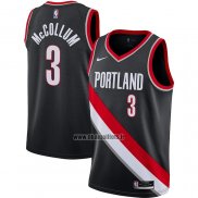 Maillot Portland Trail Blazers C.j. Mccollum No 3 2020-21 Noir