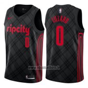 Maillot Portland Trail Blazers Damian Lillard No 0 Ville Noir