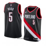 Maillot Portland Trail Blazers Rodney Hood No 5 Icon 2018 Noir