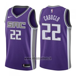 Maillot Sacramento Kings Bruno Caboclo No 22 Icon 2017-18 Volet