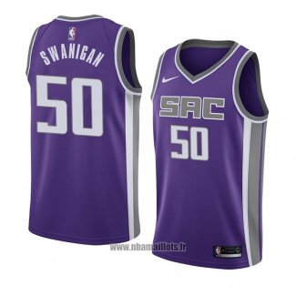 Maillot Sacramento Kings Caleb Swanigan No 50 Icon 2018 Volet