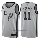 Maillot San Antonio Spurs Bryn Forbes No 11 Statement 2017-18 Gris