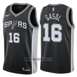 Maillot San Antonio Spurs Pau Gasol No 16 Icon 2017-18 Noir