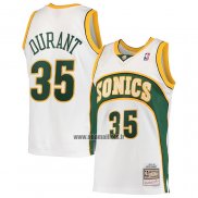 Maillot Seattle Supersonics Kevin Durant NO 35 Mitchell & Ness 2007-08 Blanc