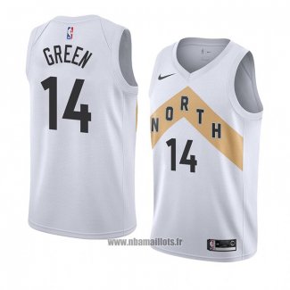 Maillot Tornto Raptors Danny Green No 14 Ville 2018 Blanc