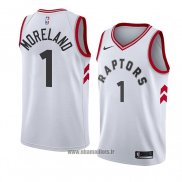 Maillot Tornto Raptors Eric Moreland No 1 Association 2018 Blanc