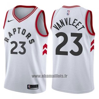 Maillot Tornto Raptors Fred Vanvleet No 23 Association 2017-18 Blanc