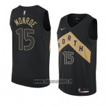 Maillot Tornto Raptors Greg Monroe No 15 Ville 2018 Noir