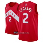 Maillot Tornto Raptors Kawhi Leonard No 2 Earned 2018-19 Rouge