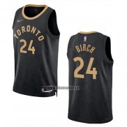 Maillot Tornto Raptors Khem Birch NO 24 Ville 2022-23 Noir