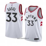 Maillot Tornto Raptors Marc Gasol No 33 Association 2018 Blanc