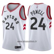 Maillot Tornto Raptors Norman Powell No 24 Association 2017-18 Blanc