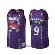 Maillot Tornto Raptors Serge Ibaka NO 9 Hardwood Classics Volet