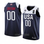 Maillot USA Personnalise 2019 FIBA Basketball World Cup Bleu