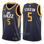 Maillot Utah Jazz David Stockton No 5 Icon 2017-18 Bleu