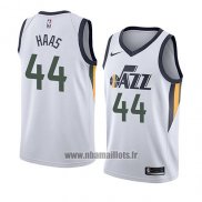 Maillot Utah Jazz Isaac Haas No 44 Association 2018 Blanc