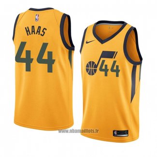 Maillot Utah Jazz Isaac Haas No 44 Statement 2018 Jaune