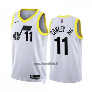 Maillot Utah Jazz Mike Conley JR. NO 11 Association 2022-23 Blanc