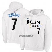 Veste a Capuche Brooklyn Nets Kevin Durant Ville 2022-23 Blanc