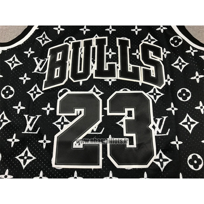 Maillot Chicago Bulls x Lv Michael Jordan NO 23 Mitchell & Ness 1997-98 Noir