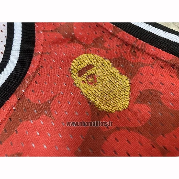 Maillot Miami Heat Bape NO 93 Mitchell & Ness Rouge