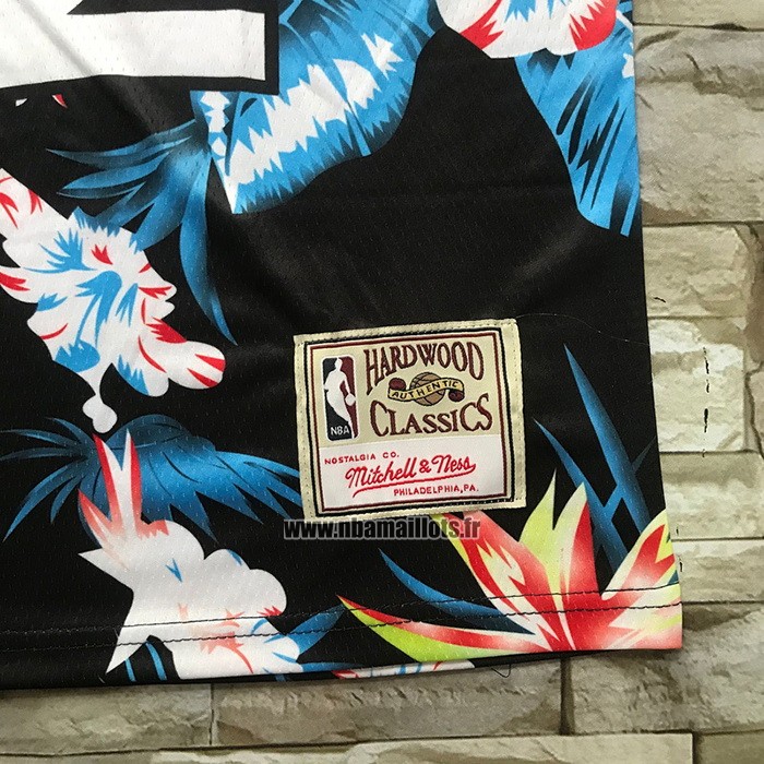 Maillot Orlando Magic Shaquille O'neal NO 32 Floral Fashion Noir